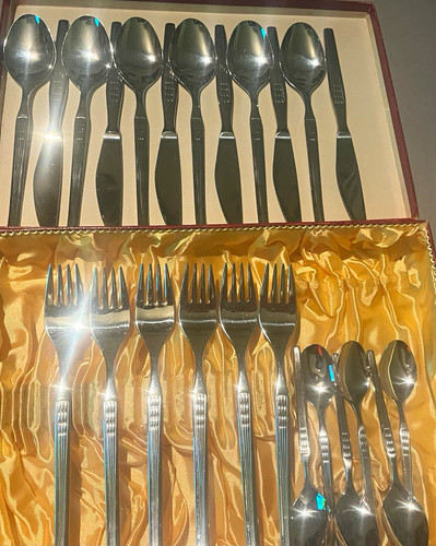 Tlg edelstahl besteck set - 24-tlg., besteck-set