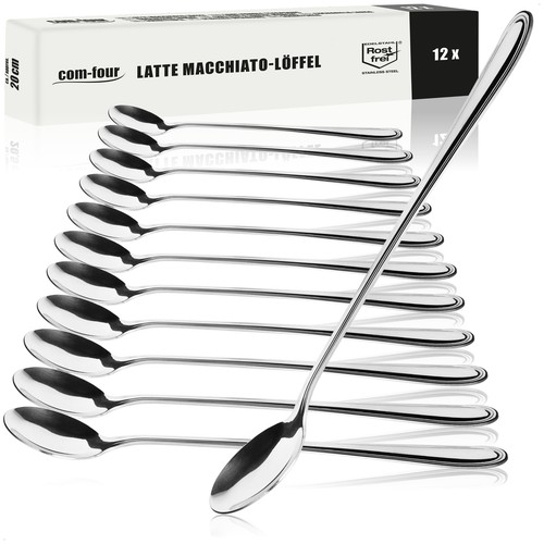 12x barlöffel aus - barlöffel, edelstahl